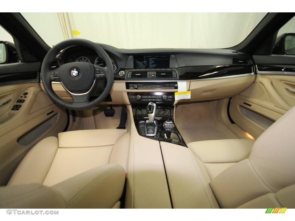 2012 BMW 5 Series 535i Sedan Venetian Beige Dashboard Photo #56698189
