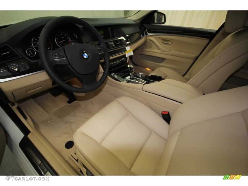 2012 5 Series 535i Sedan - Alpine White / Venetian Beige photo #13