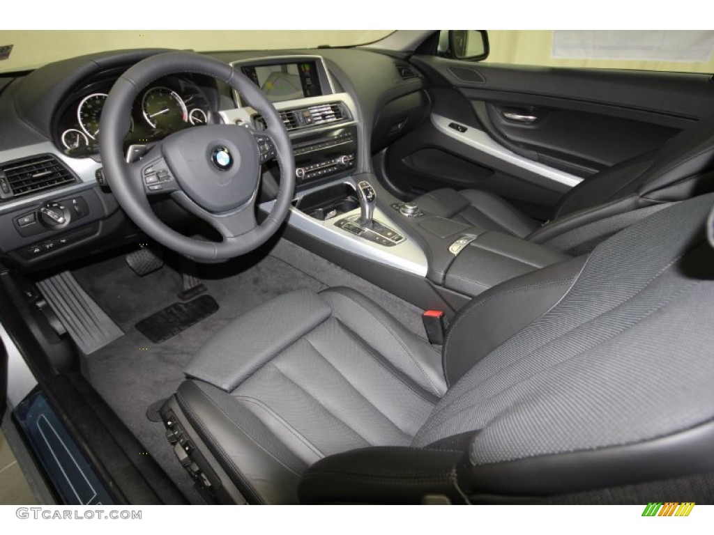 Black Nappa Leather Interior 2012 BMW 6 Series 650i Coupe Photo #56706164