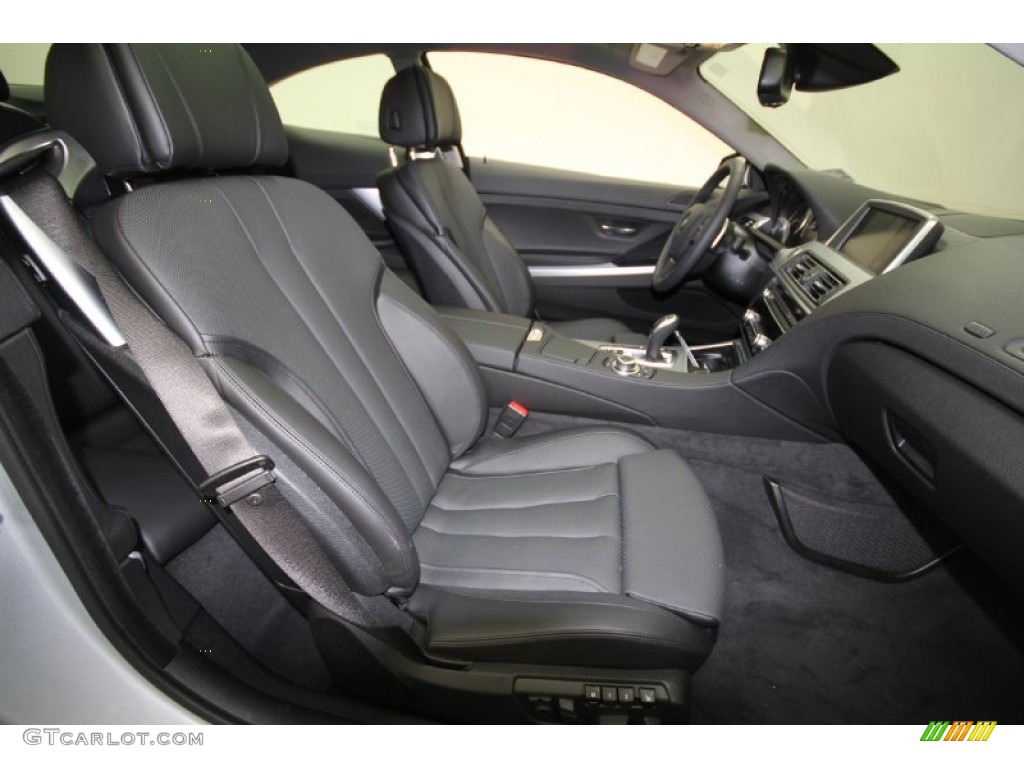 Black Nappa Leather Interior 2012 BMW 6 Series 650i Coupe Photo #56706218