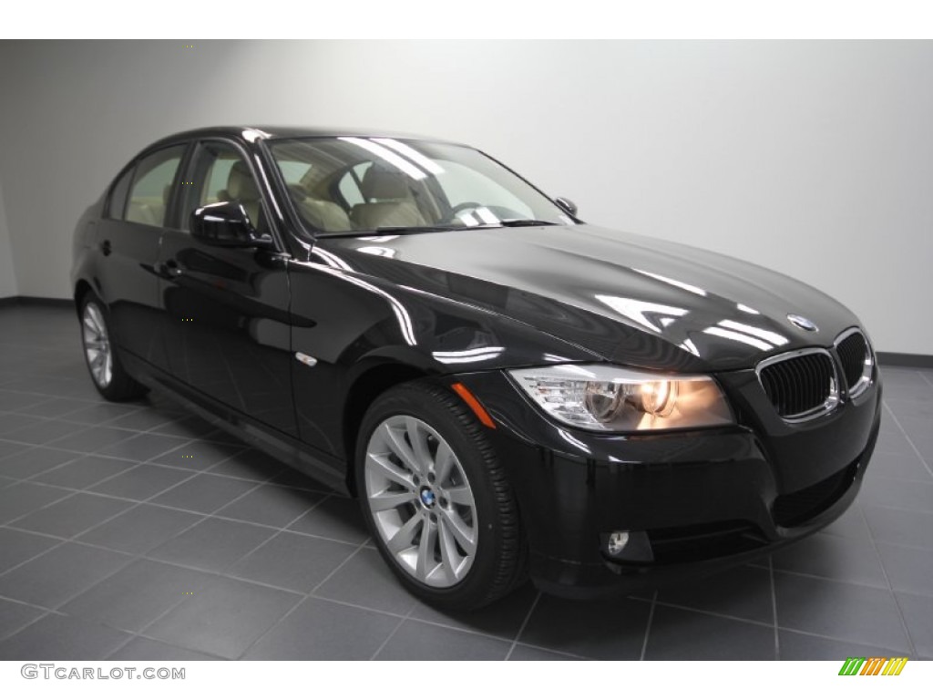 2011 3 Series 328i Sedan - Black Sapphire Metallic / Beige Dakota Leather photo #1