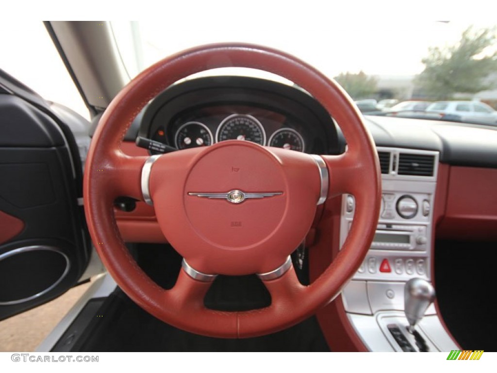 2005 Chrysler Crossfire Limited Coupe Dark Slate Grey/Cedar Steering Wheel Photo #56707730