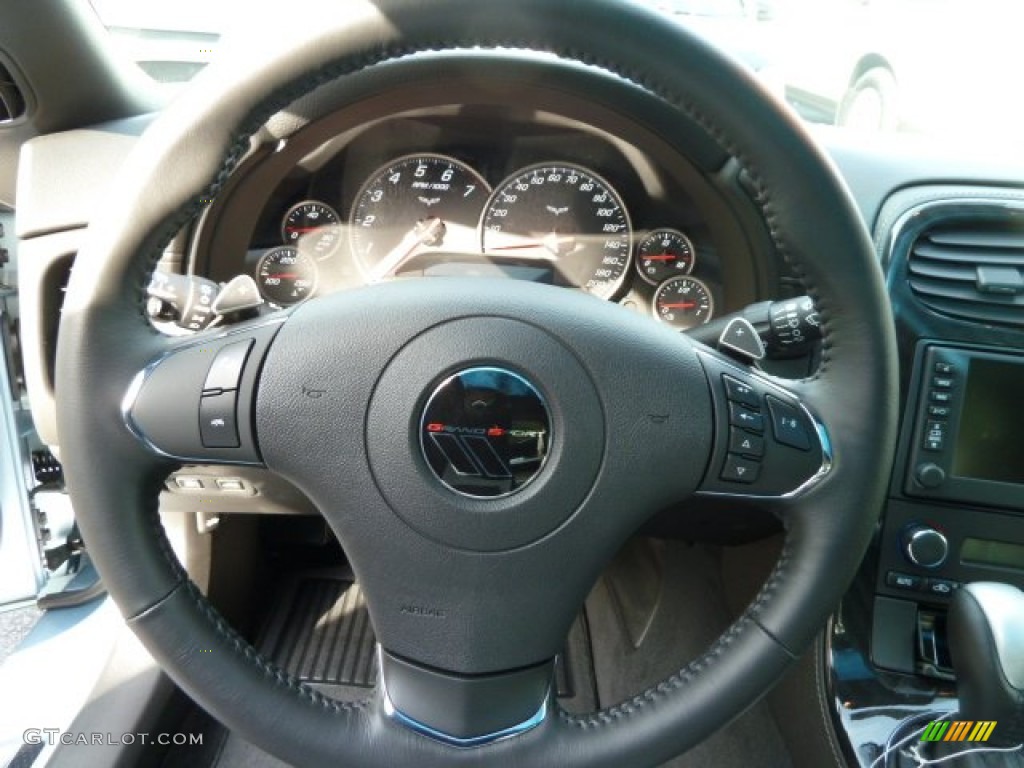 2012 Chevrolet Corvette Grand Sport Coupe Ebony Steering Wheel Photo #56708582