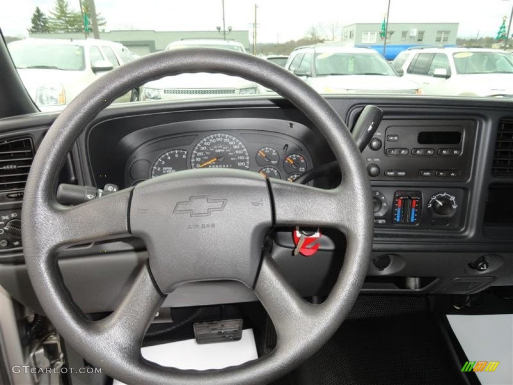 2006 Chevrolet Silverado 1500 Work Truck Regular Cab Dark Charcoal Steering Wheel Photo #56709665