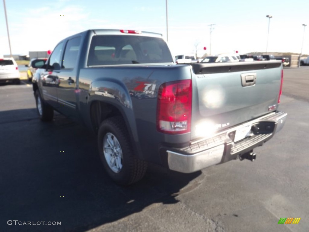 2012 Sierra 1500 SLE Crew Cab 4x4 - Stealth Gray Metallic / Dark Titanium/Light Titanium photo #7