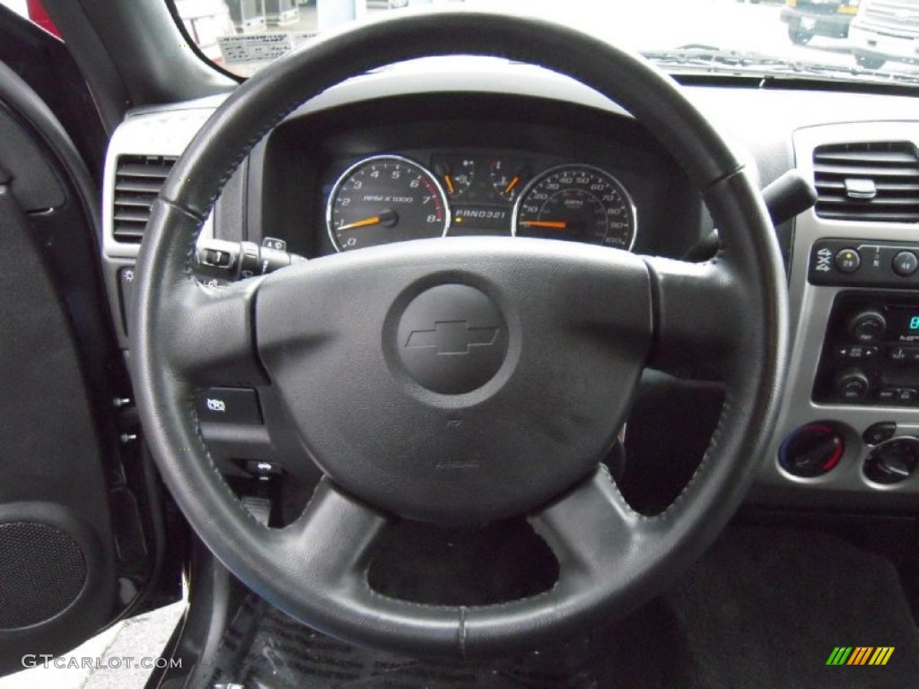 2009 Chevrolet Colorado LT Extended Cab 4x4 Ebony Steering Wheel Photo #56712032