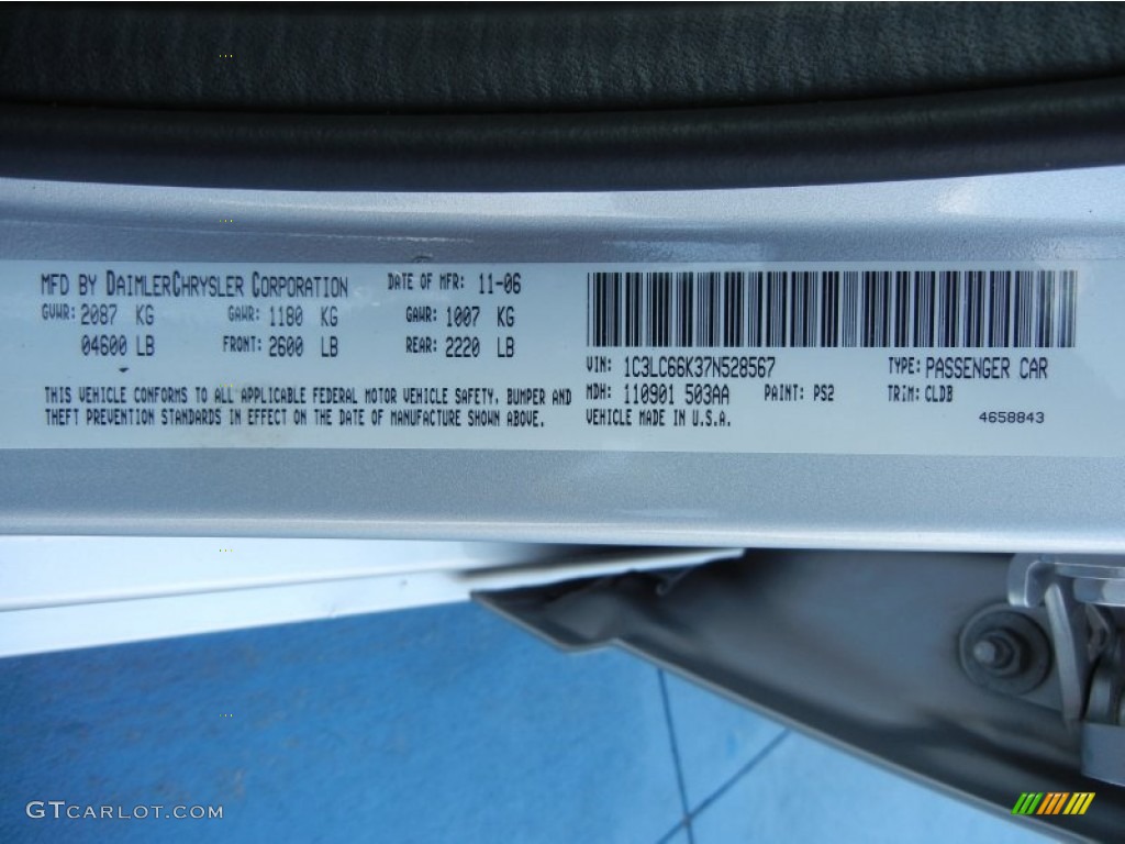 2007 Chrysler Sebring Limited Sedan PS2 Photo #56712584