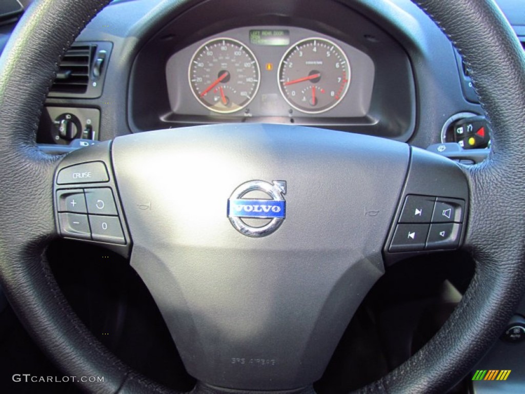 2007 Volvo S40 T5 Off-Black Steering Wheel Photo #56716422
