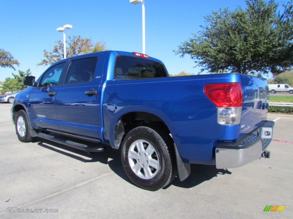 2007 Tundra SR5 CrewMax - Blue Streak Metallic / Beige photo #3