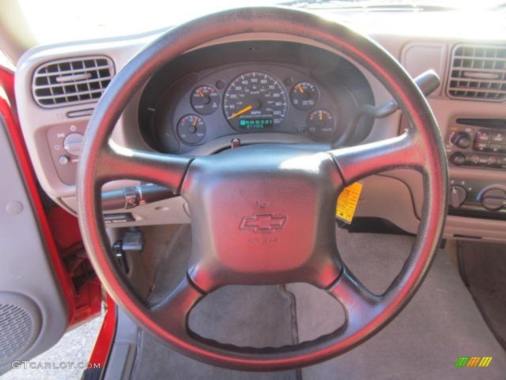 1999 Chevrolet S10 LS Extended Cab Graphite Steering Wheel Photo #56718276