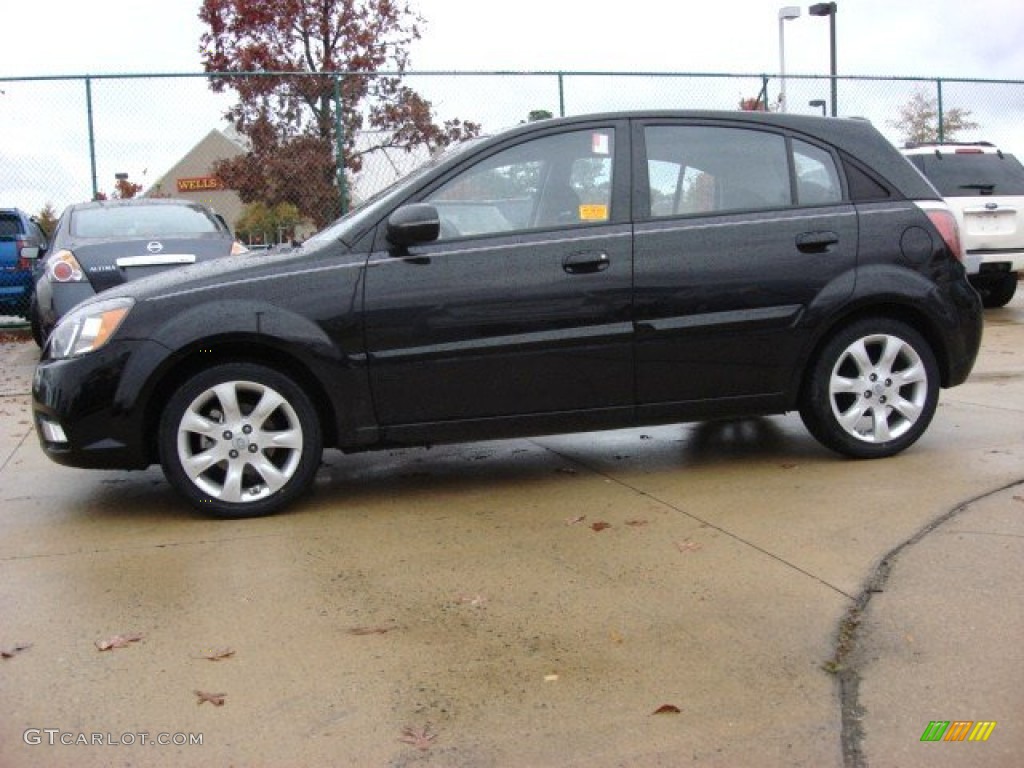 Midnight Black 2010 Kia Rio Rio5 SX Hatchback Exterior Photo #56718422
