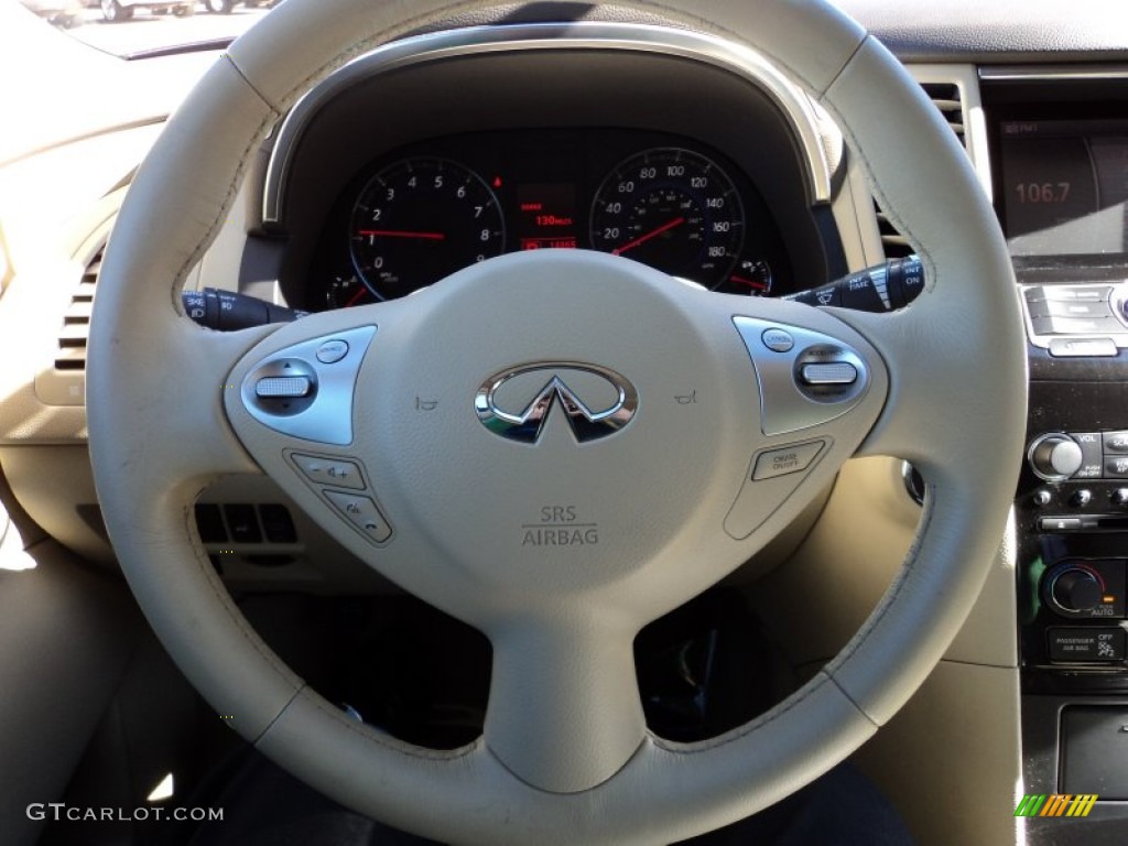 2011 Infiniti FX 35 AWD Wheat Steering Wheel Photo #56719046