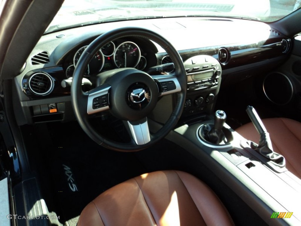 Saddle Brown Interior 2008 Mazda MX-5 Miata Grand Touring Hardtop Roadster Photo #56720795