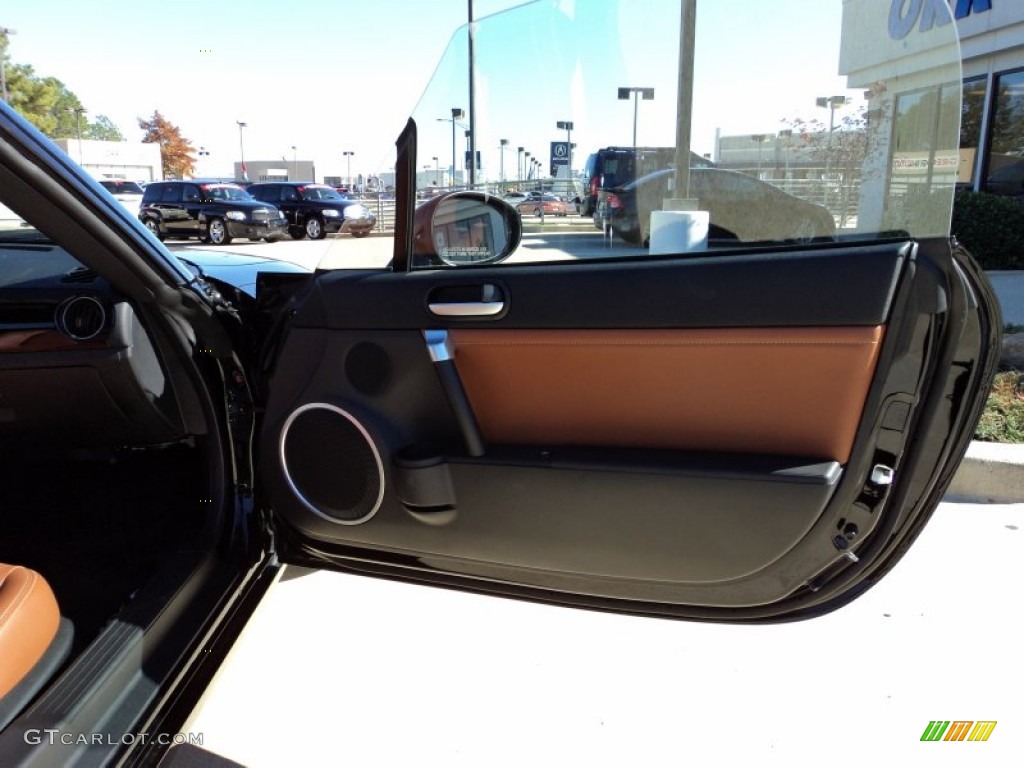 2008 Mazda MX-5 Miata Grand Touring Hardtop Roadster Saddle Brown Door Panel Photo #56720851