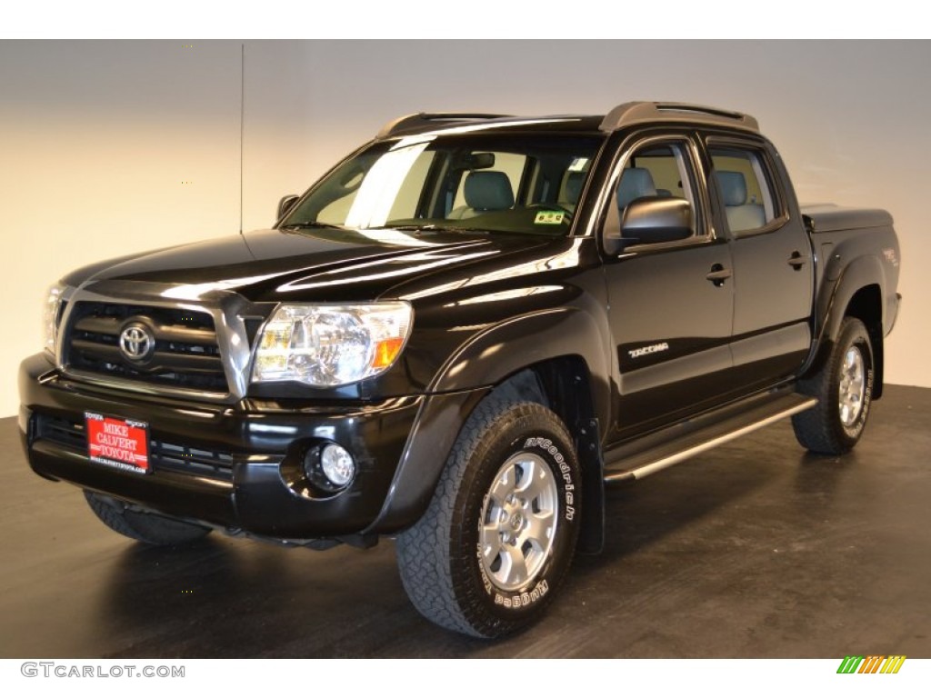 2007 Tacoma V6 TRD Double Cab 4x4 - Black Sand Pearl / Graphite Gray photo #1