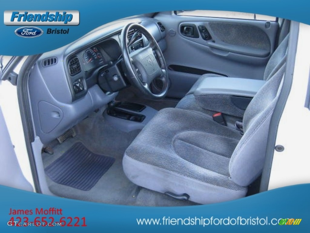 1999 Dakota SLT Extended Cab 4x4 - Bright White / Mist Gray photo #11