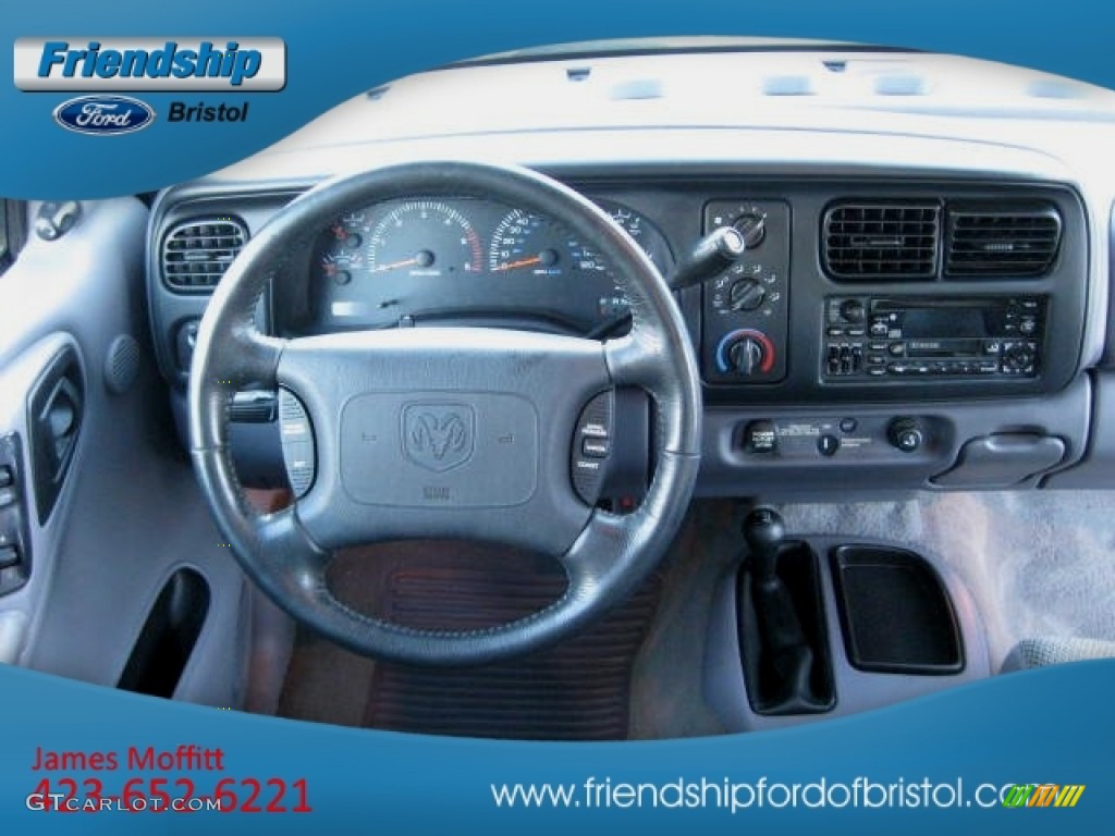 1999 Dakota SLT Extended Cab 4x4 - Bright White / Mist Gray photo #19