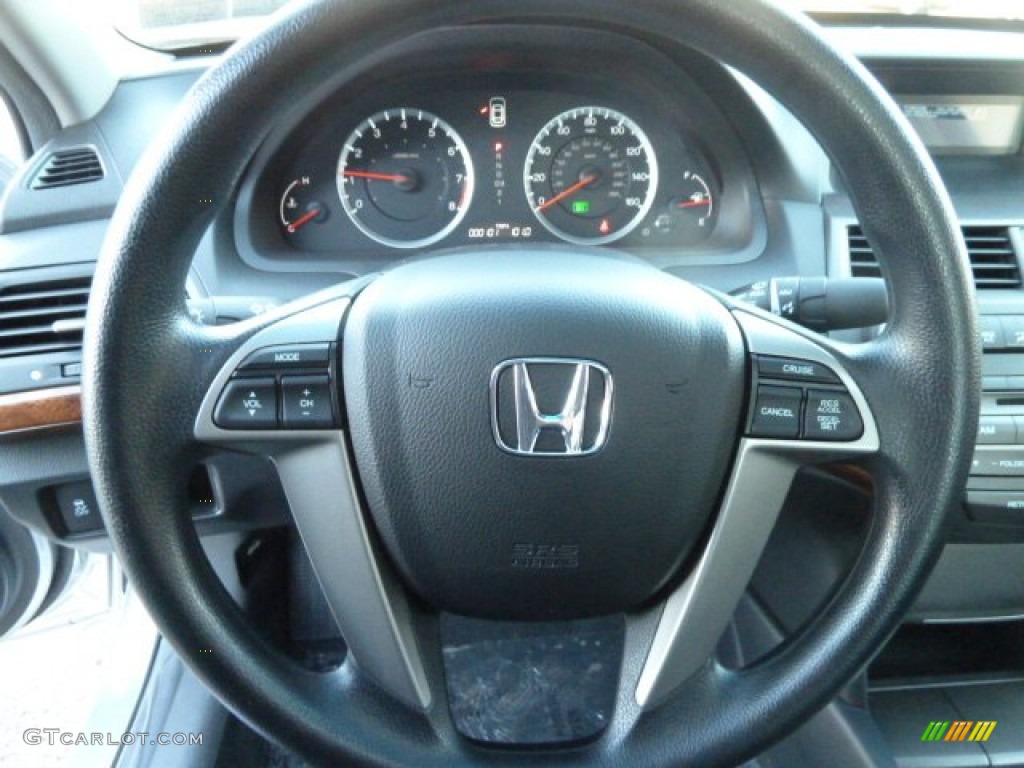 2012 Honda Accord EX Sedan Black Steering Wheel Photo #56725145