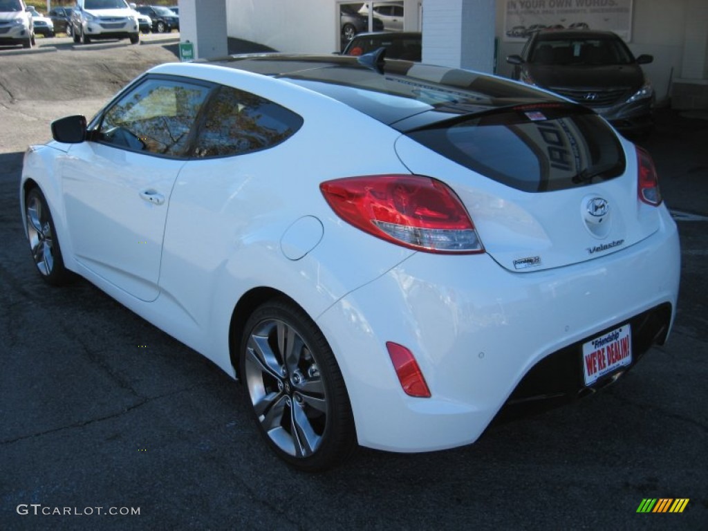 2012 Veloster  - Century White / Black/Red photo #8