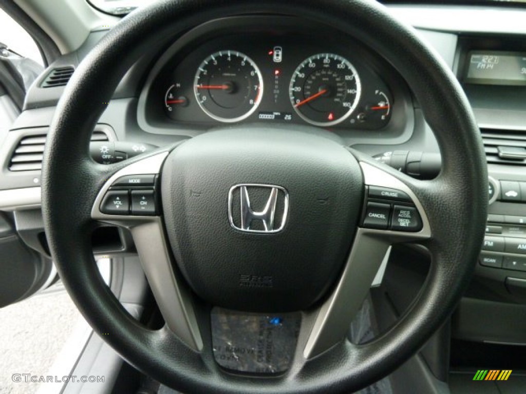 2012 Honda Accord LX Premium Sedan Black Steering Wheel Photo #56726348