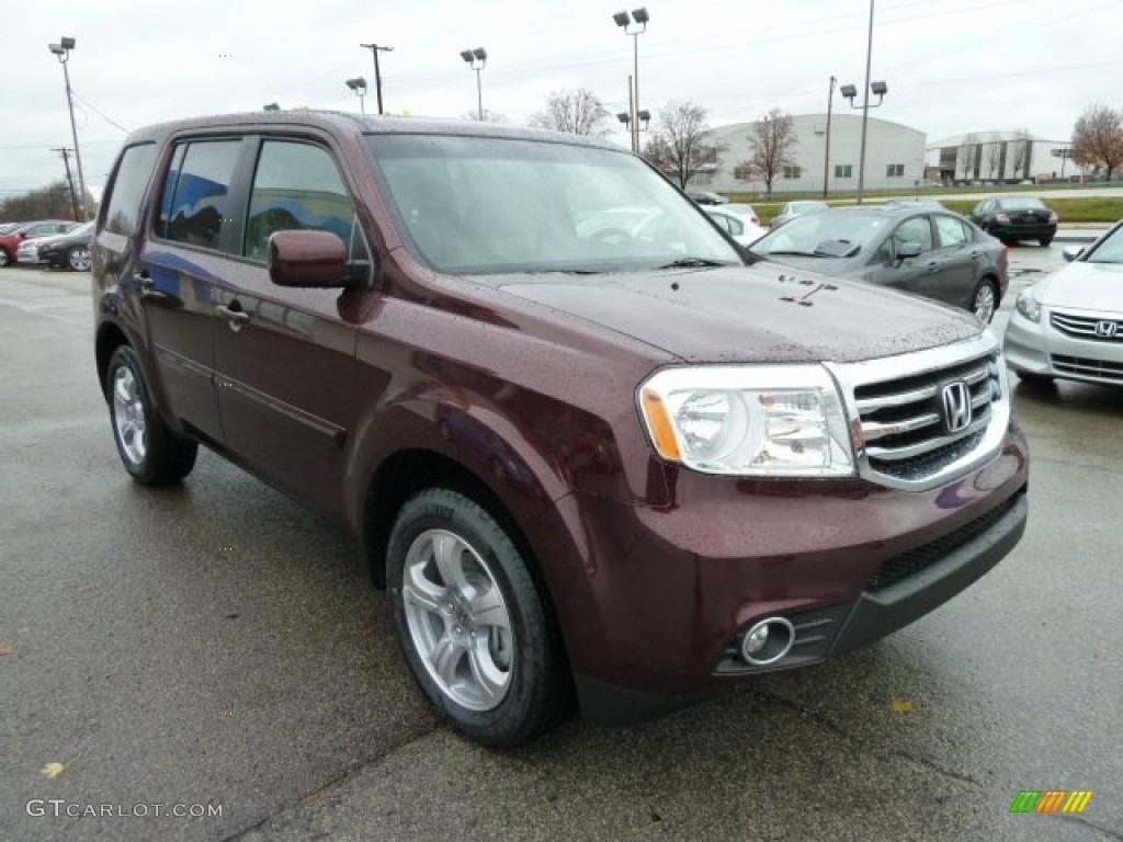 2012 Honda pilot dark cherry pearl #4