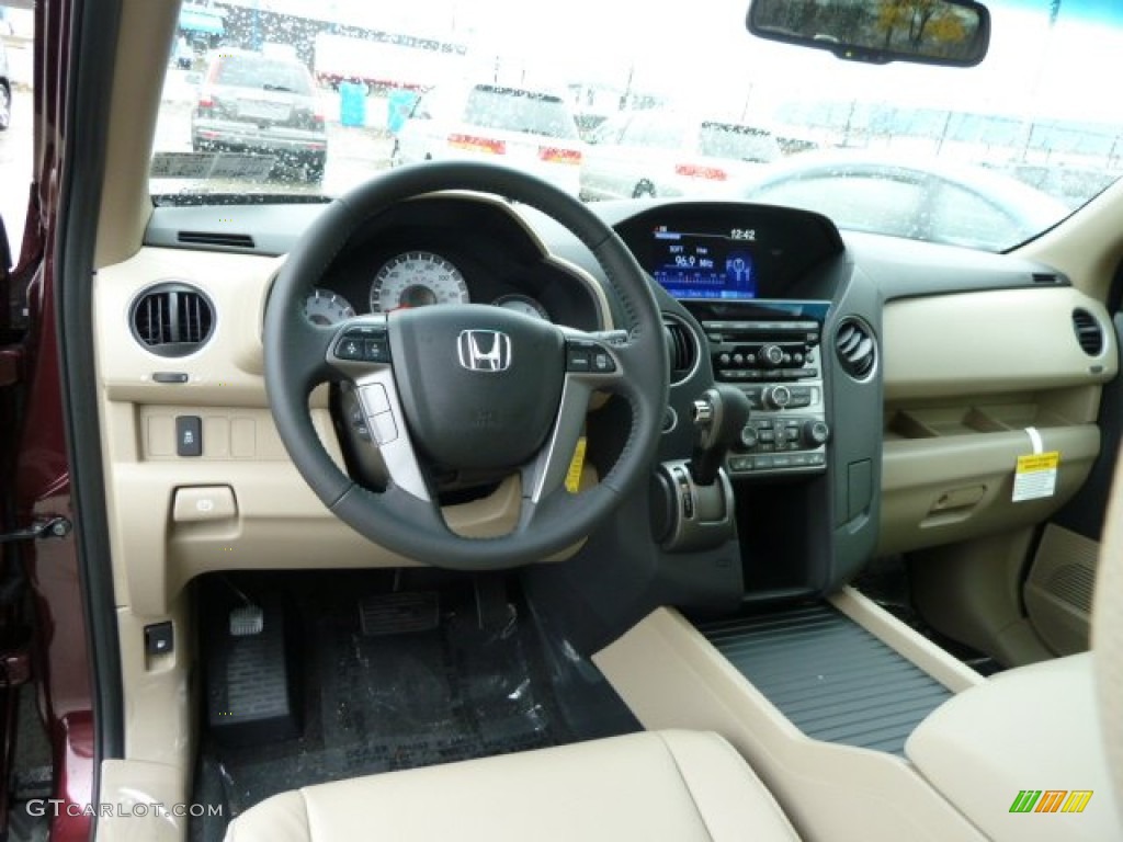 2012 Honda Pilot EX-L 4WD Beige Dashboard Photo #56726660