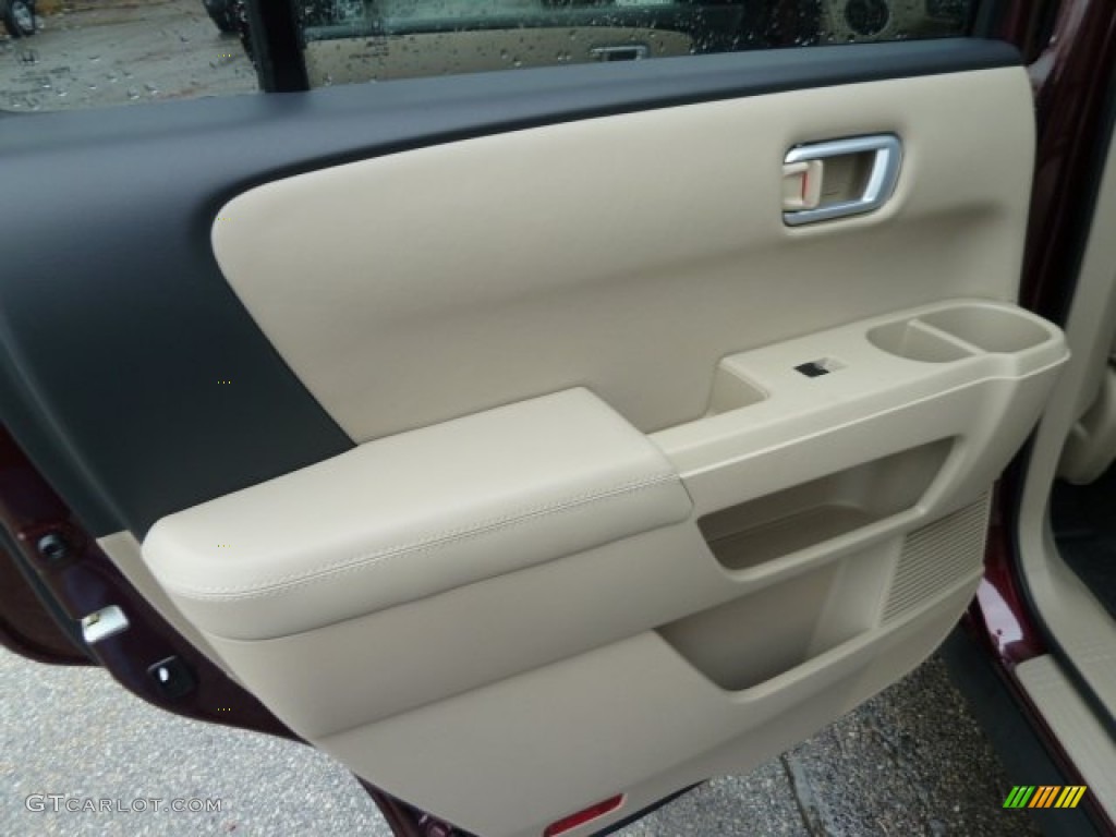 2012 Honda Pilot EX-L 4WD Beige Door Panel Photo #56726669
