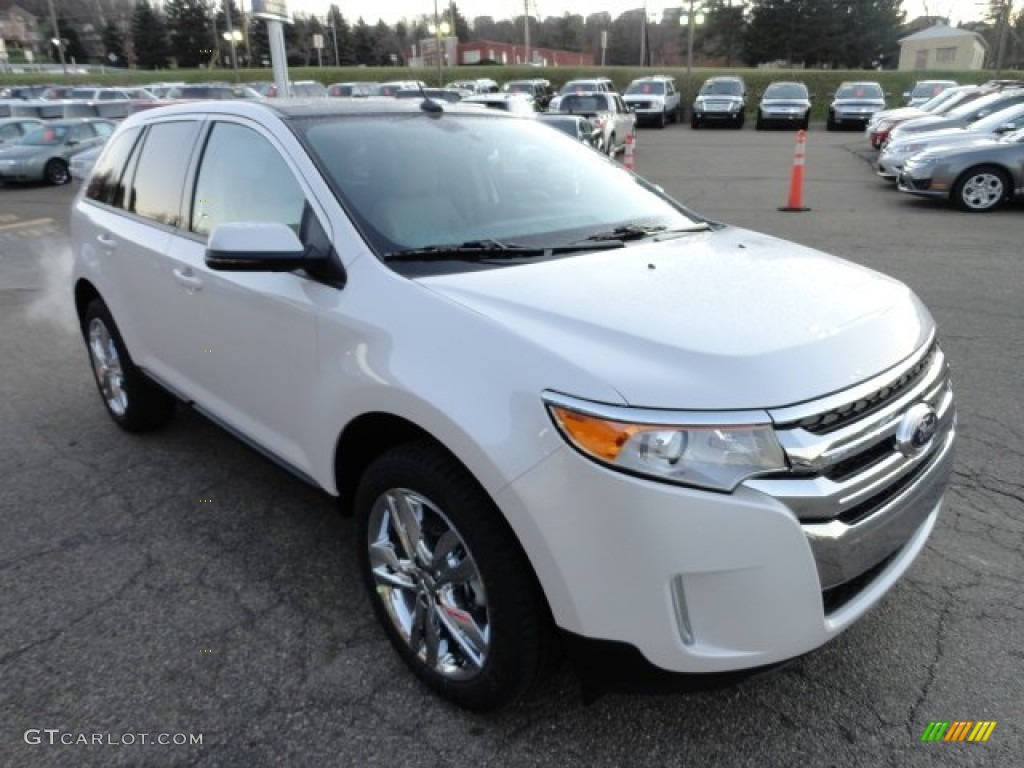White Platinum Metallic Tri-Coat 2012 Ford Edge SEL Exterior Photo #56726696