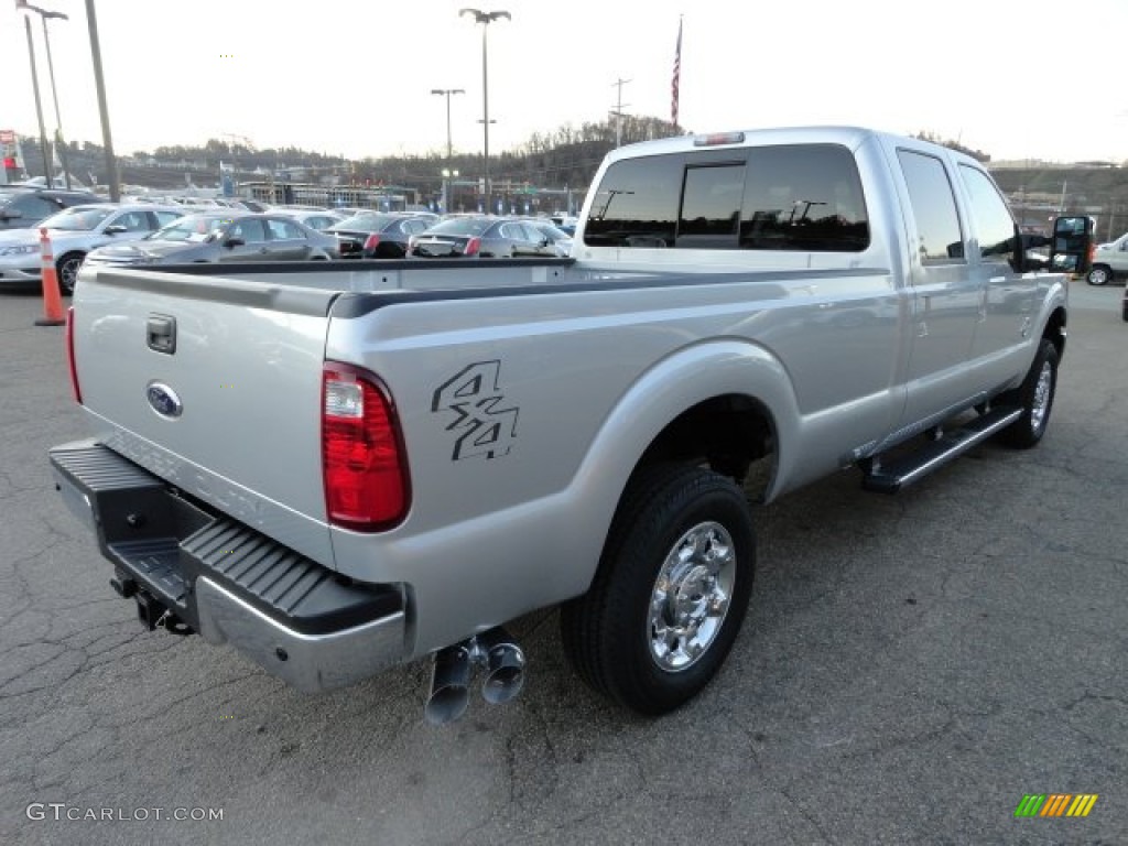 2012 F250 Super Duty Lariat Crew Cab 4x4 - Ingot Silver Metallic / Black photo #4