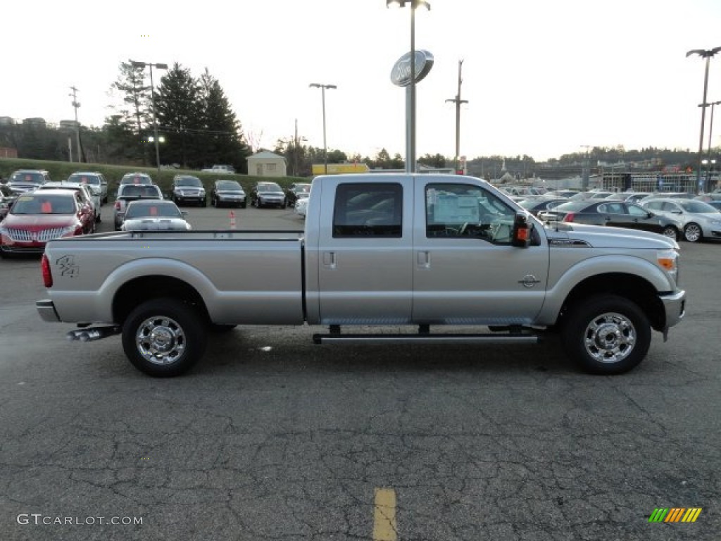 2012 F250 Super Duty Lariat Crew Cab 4x4 - Ingot Silver Metallic / Black photo #5