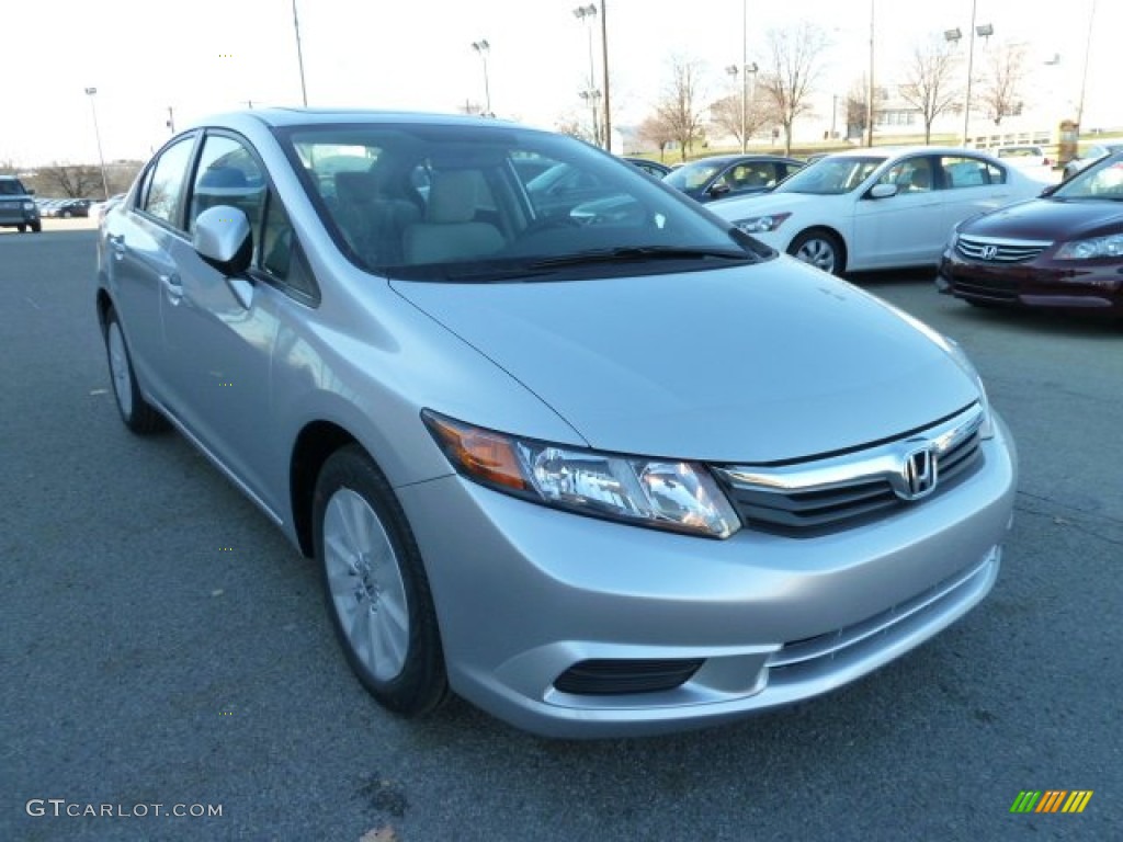 Alabaster Silver Metallic 2012 Honda Civic EX Sedan Exterior Photo #56727126