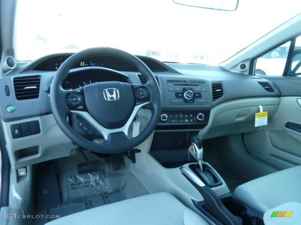 2012 Honda Civic EX Sedan Stone Dashboard Photo #56727170