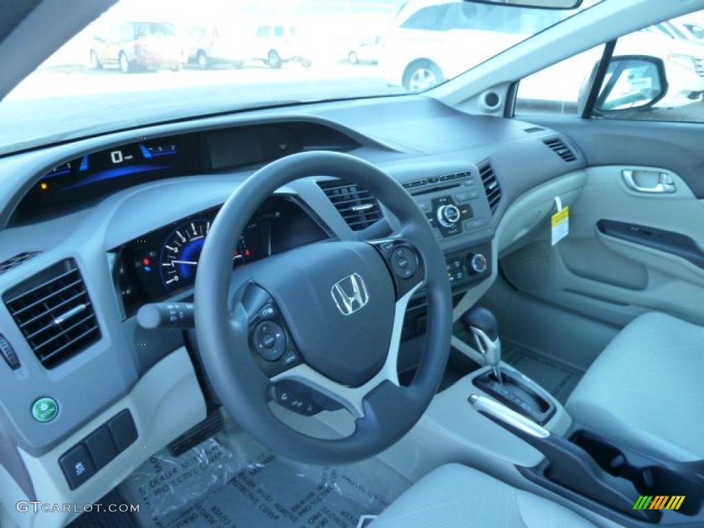 2012 Honda Civic EX Sedan Stone Dashboard Photo #56727195