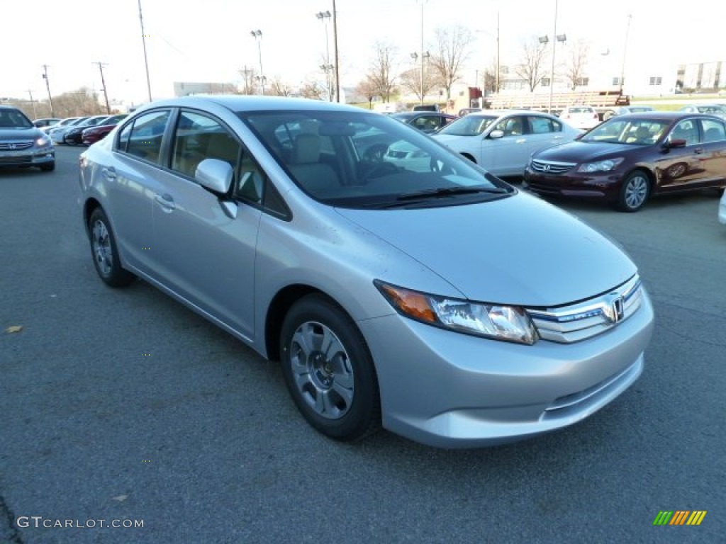 Alabaster Silver Metallic 2012 Honda Civic Hybrid Sedan Exterior Photo #56727650