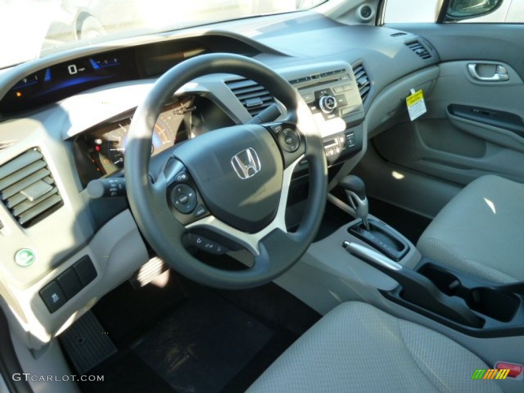 2012 Honda Civic Hybrid Sedan Gray Dashboard Photo #56727724