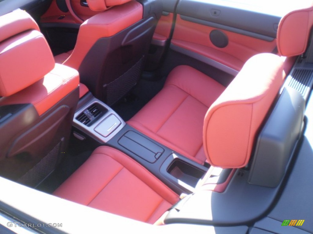 Coral Red/Black Interior 2012 BMW 3 Series 335i Convertible Photo #56728199