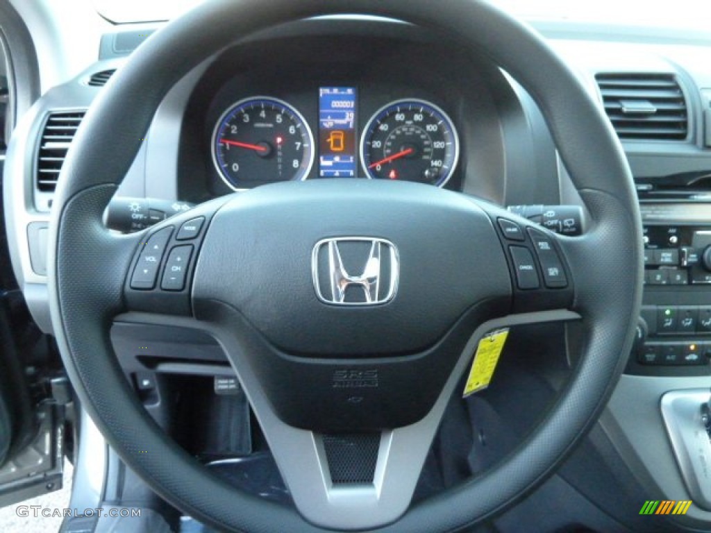 2011 Honda CR-V EX 4WD Black Steering Wheel Photo #56728247