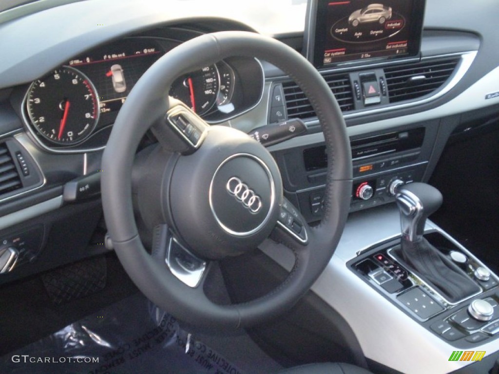 2012 Audi A7 3.0T quattro Premium Black Dashboard Photo #56728337