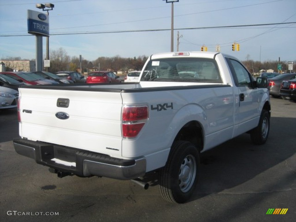 2011 F150 XL Regular Cab 4x4 - Oxford White / Steel Gray photo #6