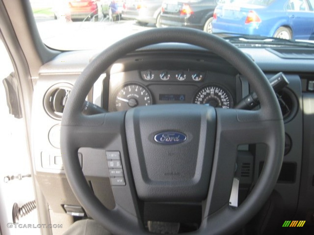 2011 Ford F150 XL Regular Cab 4x4 Steel Gray Steering Wheel Photo #56728847