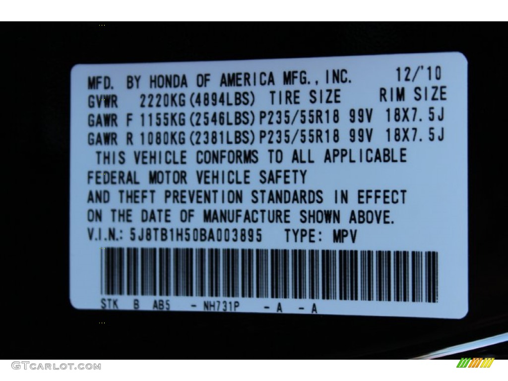 2011 Acura RDX Technology SH-AWD NH731 Photo #56729069