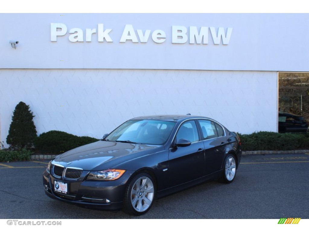 2008 3 Series 335i Sedan - Sparkling Graphite Metallic / Black photo #1