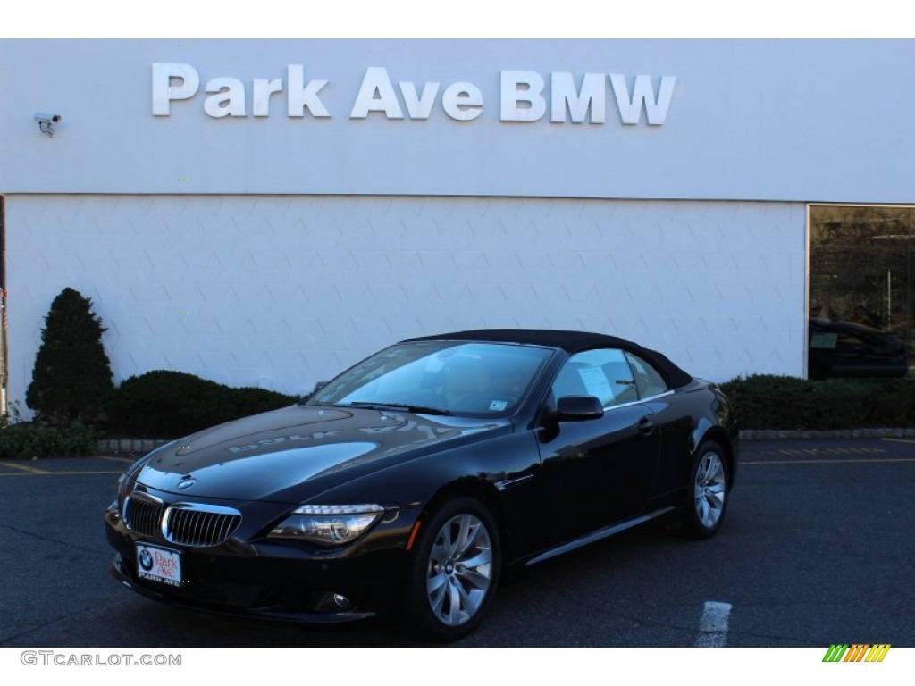 2008 6 Series 650i Convertible - Black Sapphire Metallic / Cream Beige photo #1