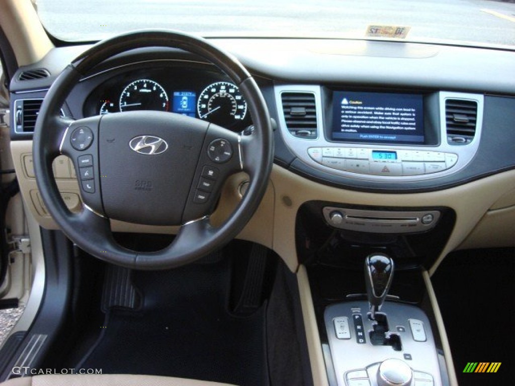 2011 Hyundai Genesis 4.6 Sedan Cashmere Dashboard Photo #56732627