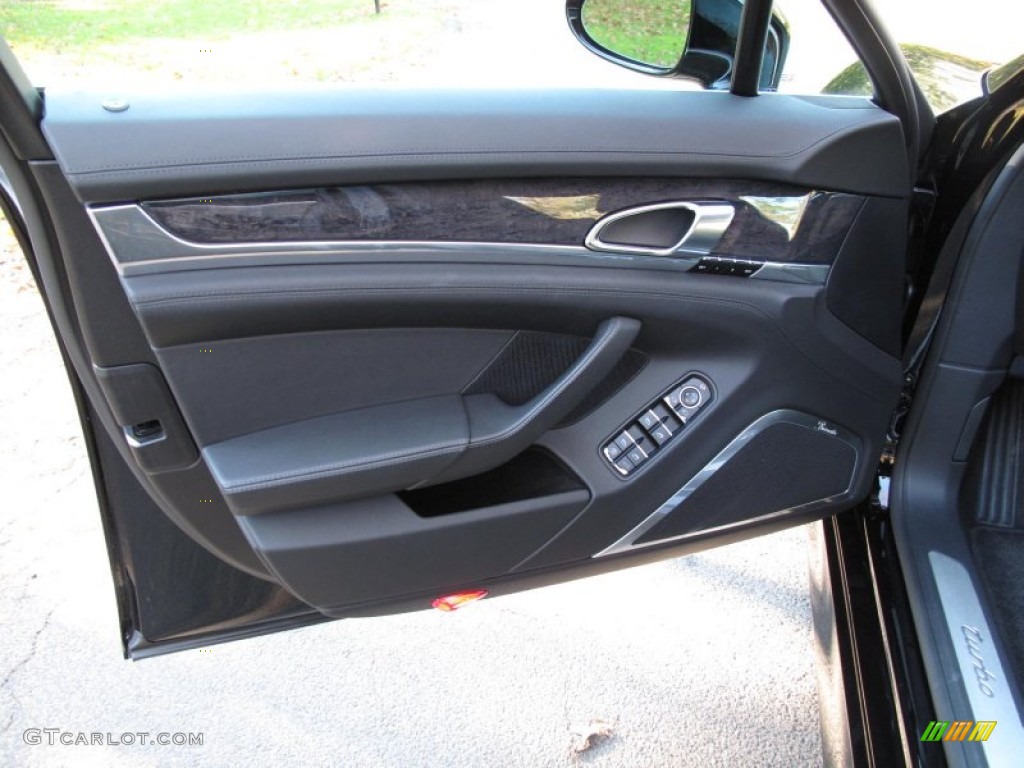 2011 Porsche Panamera Turbo Black Door Panel Photo #56733254