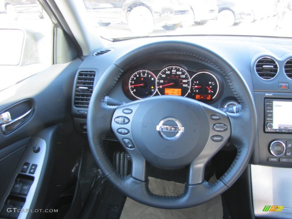 2012 Nissan Altima 3.5 SR Charcoal Steering Wheel Photo #56733671