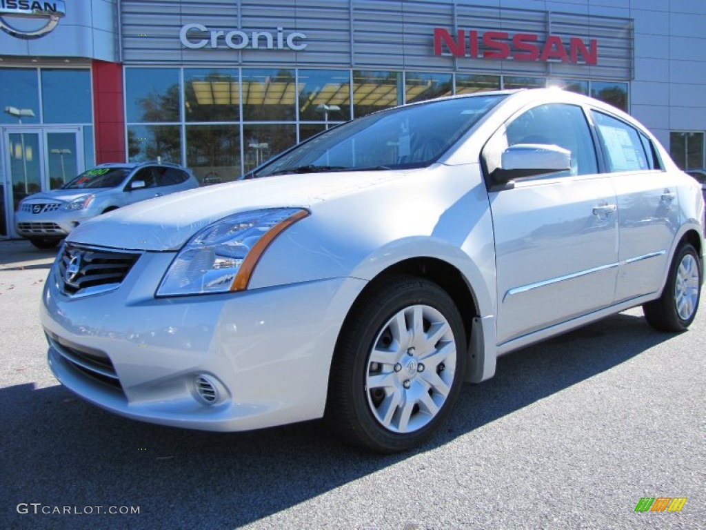 2012 Sentra 2.0 S - Brilliant Silver Metallic / Charcoal photo #1