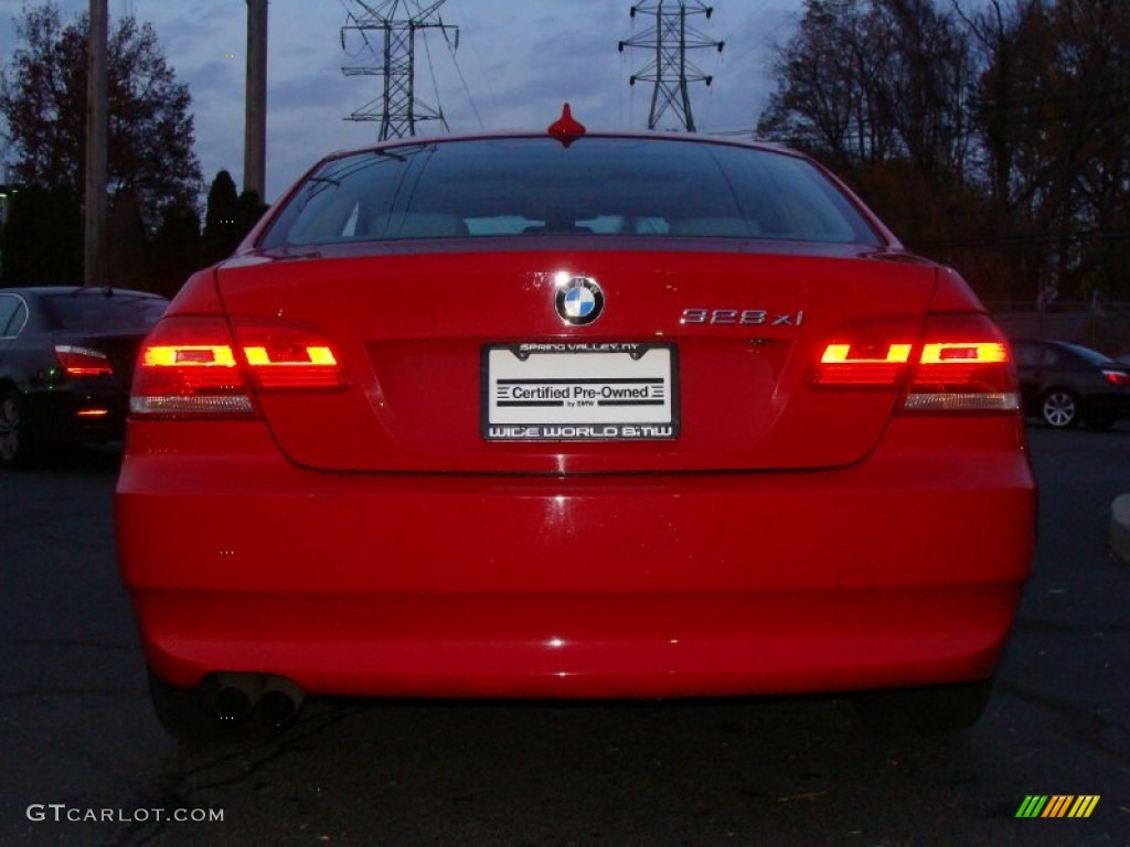 2007 3 Series 328xi Coupe - Crimson Red / Grey photo #5