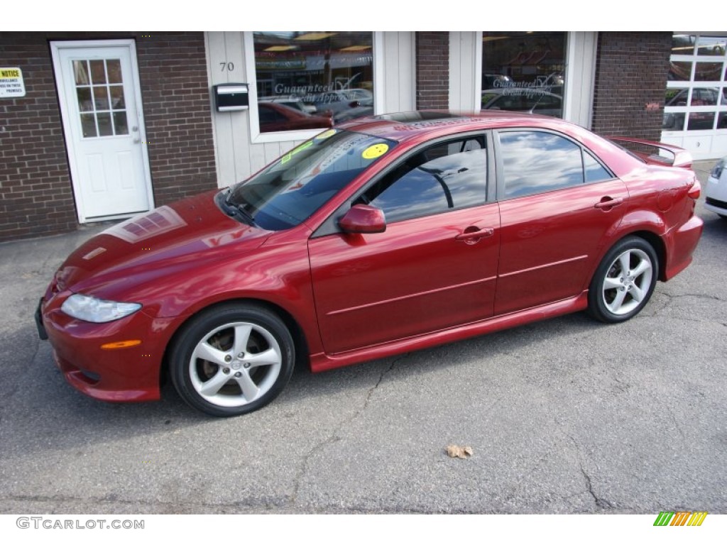 2004 MAZDA6 s Sedan - Redfire Metallic / Black photo #1