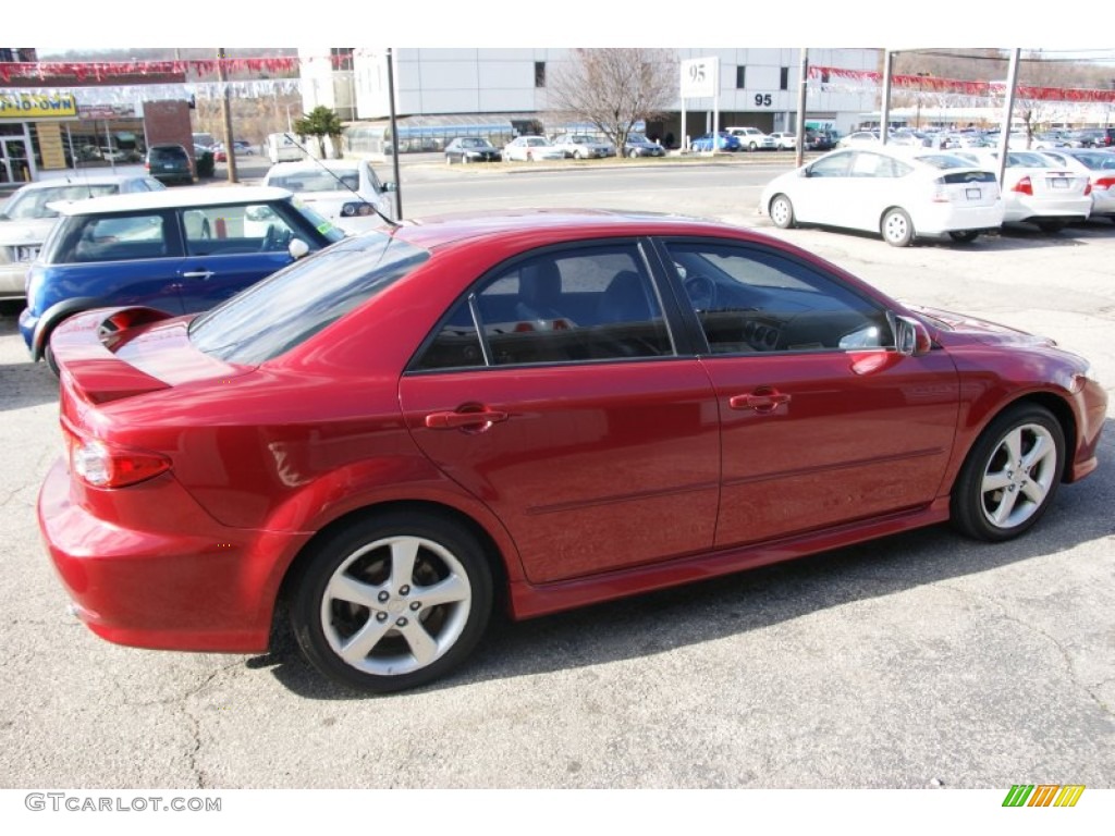 2004 MAZDA6 s Sedan - Redfire Metallic / Black photo #4